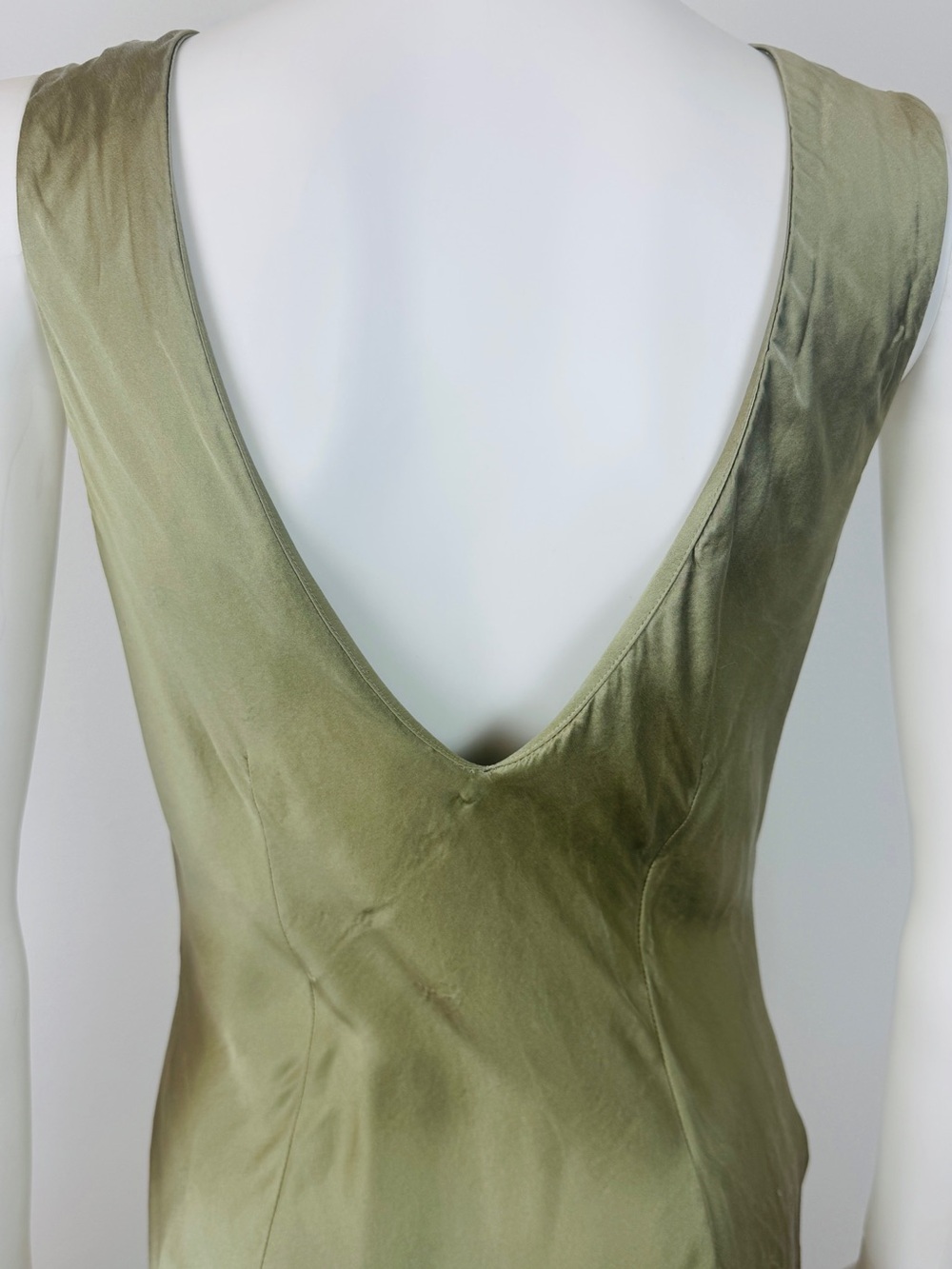Vintage Alberto Makali Green Silk Beaded Sequin Lace Fairy Dress - Picture 11 of 12